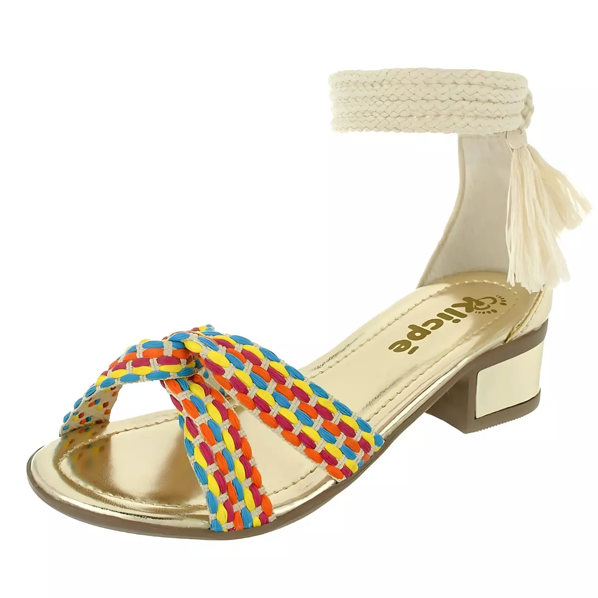 AnyConv.com__Sandalia Infantil Menina Salto Grosso Confortável Tiras coloridas