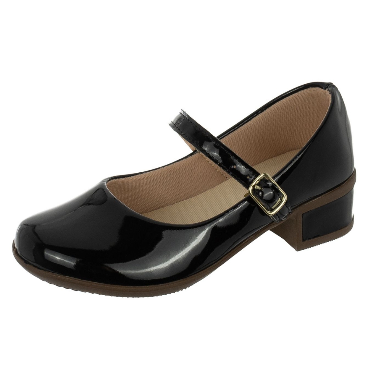 Sapatilha Infantil Feminino Salto Grosso Lisa